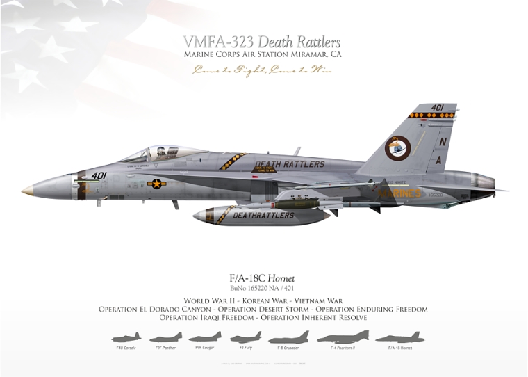 F/A-18C VMFA-323 "Death Rattlers" JP-4594