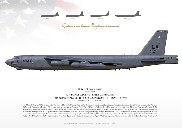 B-52H "Stratofortress" 2 BW, 96 BS MB-40