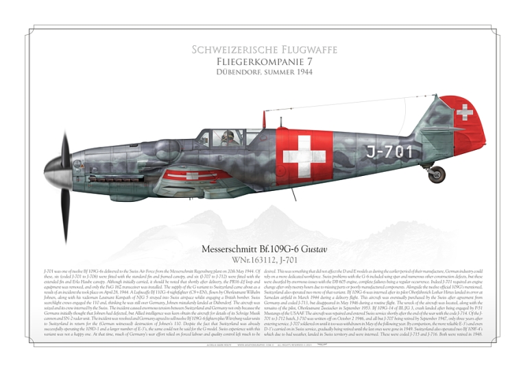Bf.109G-6 Schweizerische Flugwaffe MKR-002
