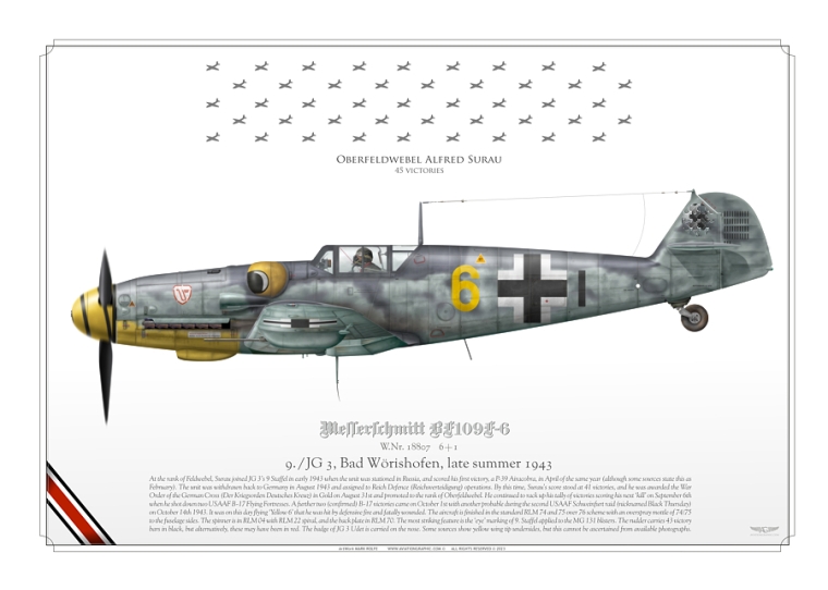Bf.109G-6 Oberfeldwebel Surau MKR-003
