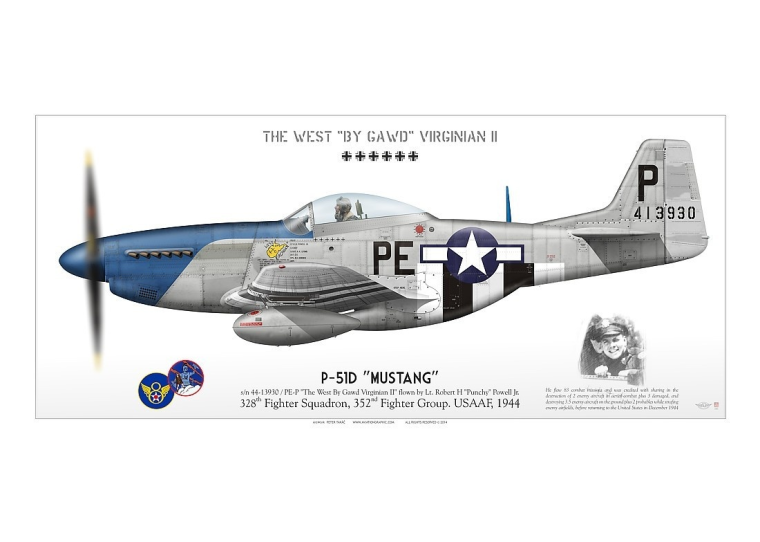 P-51D “Mustang” PE-P 328FS USAAF TK-08SP