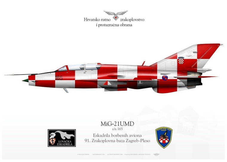 MiG-21UMD 165 Croatia JP-816
