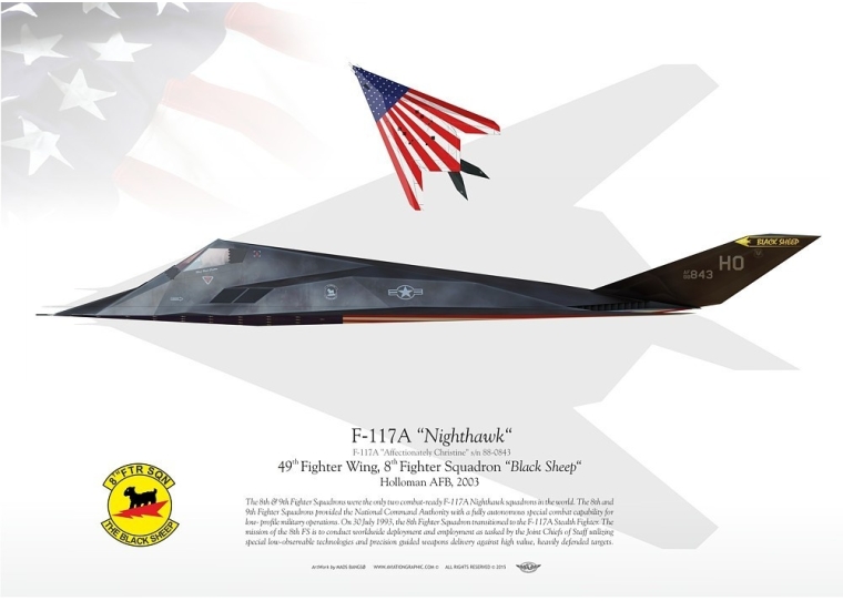 F-117A “Nighthawk“ 8FS “Black Sheep“ MB-70