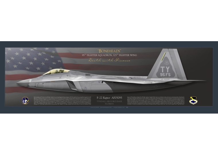 F-22 "Raptor" TY 95th FS "Boneheads" JP-2193LP