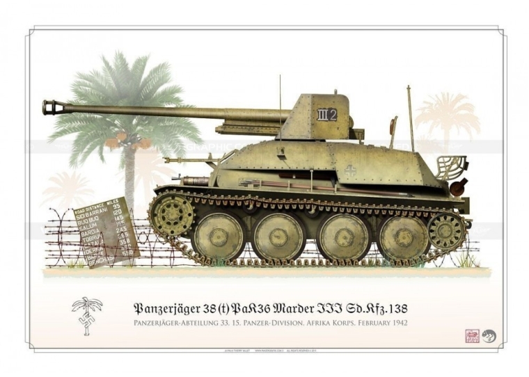 Panzerjaeger38 "Marder III" Afrika Korps KP-008