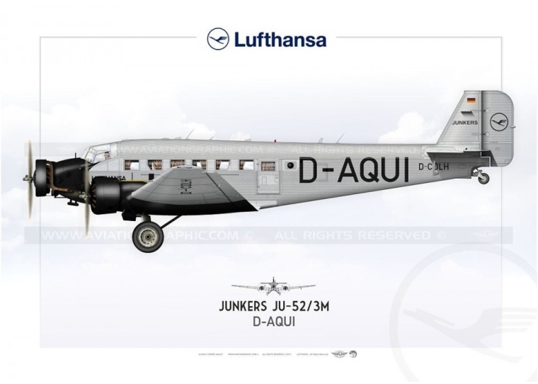 Ju-52 D-AQUI LUFTHANSA KP-48