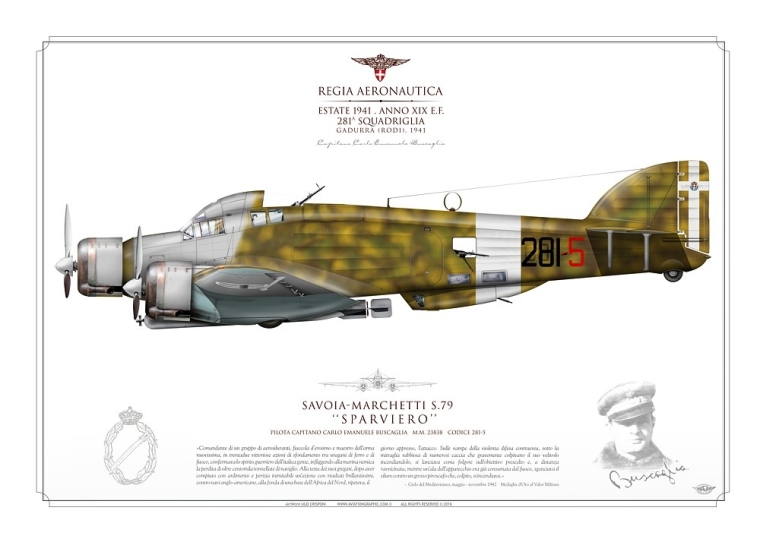 SM.79 "Sparviero” 281-5 JP-931