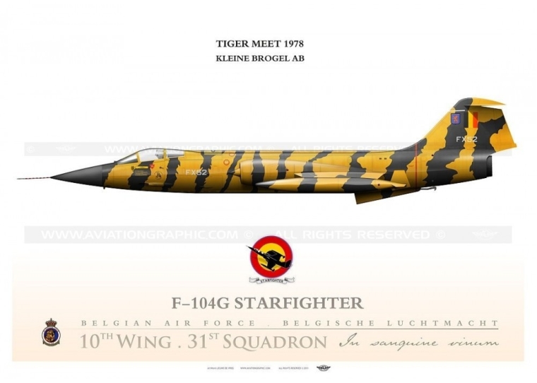 F-104G "Starfighter" Belgium Tiger Meet 78 LW-45