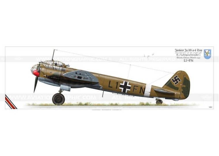 Ju.88A-4 Trop "L1+FN" II./LG1 MN-02