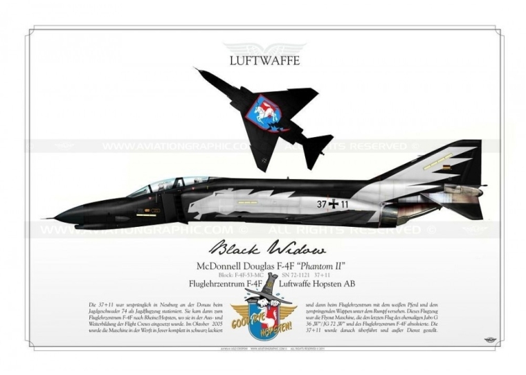 F-4F "Phantom II" 37+11 "Black Widow" JG72 "W" JP-207