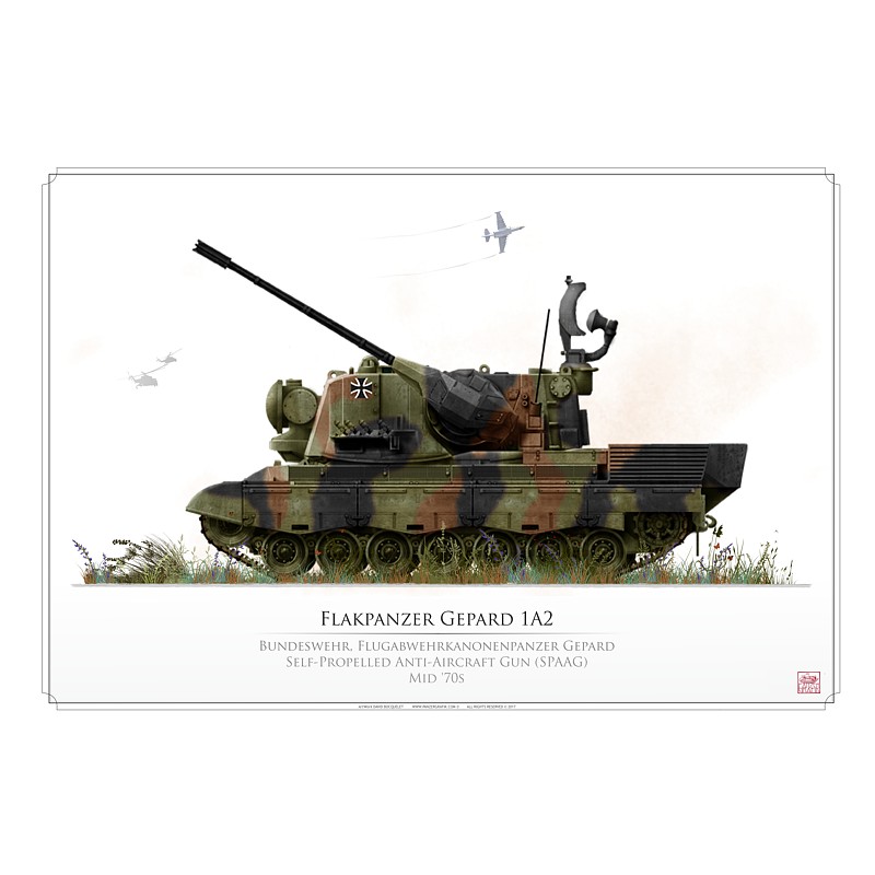 Miniature Flakpanzer Gepard Allemand - Gaso Line Master Fighter 1/48