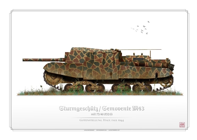 Sturmgeschütz / Semovente M43 DB-42