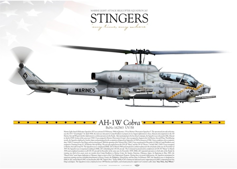 AH-1W "Super Cobra" 58 HMLA-267 "STINGERS" JP-1170