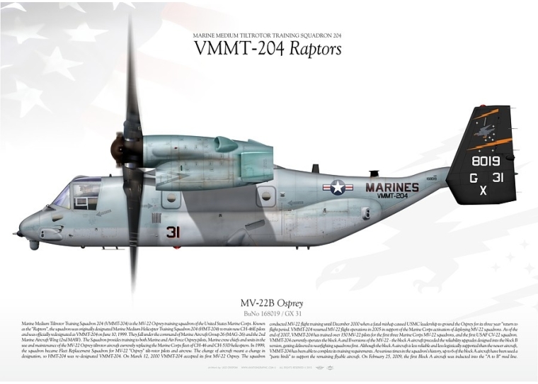 MV-22B "Osprey" VMMT-204 "Raptors" JP-1927