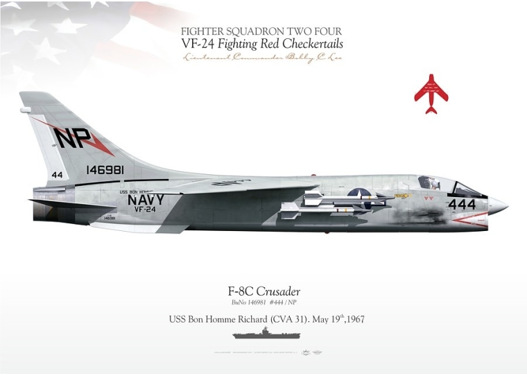 F-8C "Crusader" 444 VF-24 LCDR Lee MB-11