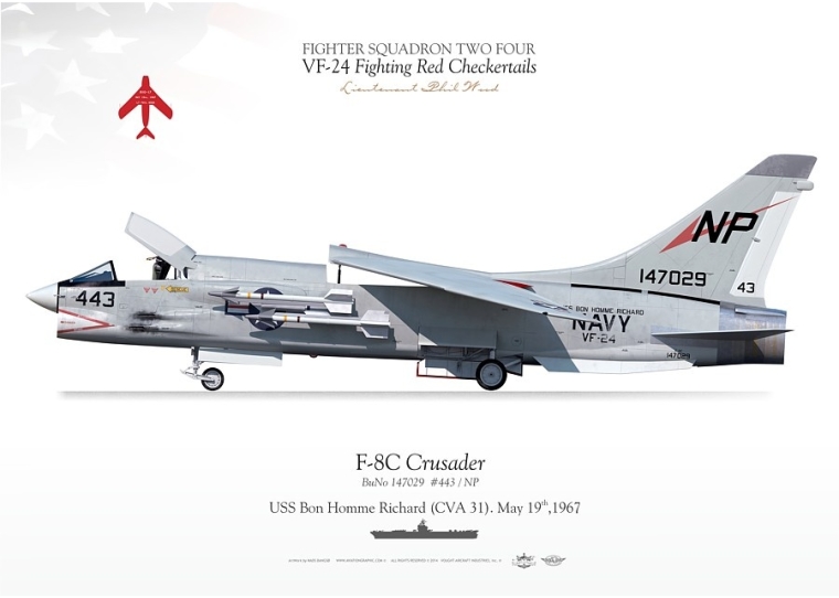 F-8C "Crusader" 443 VF-24 LT Wood MB-14