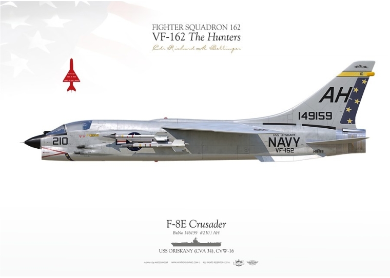 F-8C "Crusader" VF-162 "The Hunters" MB-99