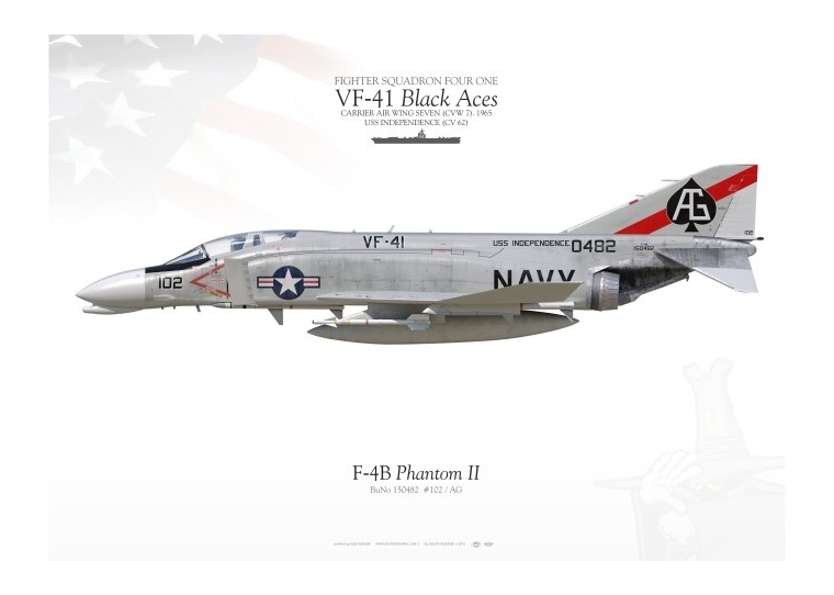 F-4B “Phantom II“ VF-41 "Black Aces" MB-62