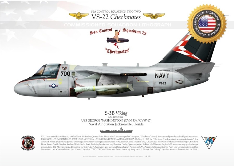 S-3B "Viking" VS-22 "Checkmates" JP-296