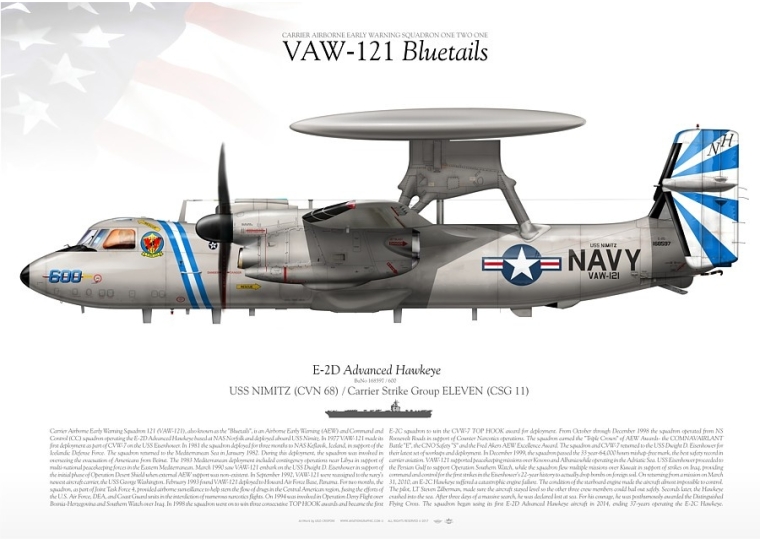 E-2D Advanced Hawkeye VAW-121 "Bluetails" JP-2452