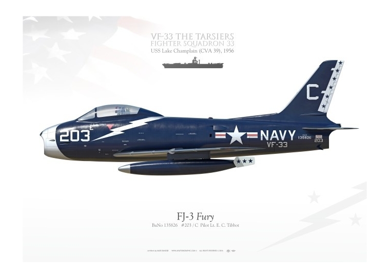 FJ-3 “Fury“ VF-33 "The Tarsiers" MB-109