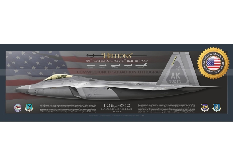 F-22 "Raptor" 302nd FS "Hellions" JP-2233LP