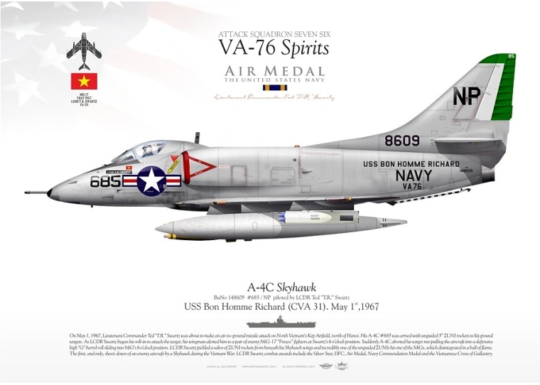A-4C “Skyhawk“ VA-76 "Spirits" JP-741