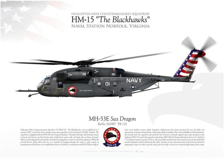 MH-53E "Sea Dragon" HM-15 "The Blackhawks JP-1982