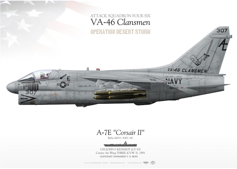A-7E “Corsair II“ VA-46 "Clansmen" IK-93