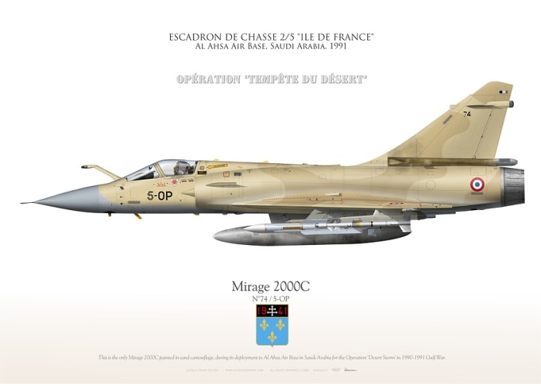Mirage 2000C ESCADRON DE CHASSE 2/5 "ILE DE FRANCE" 1991 FF-82