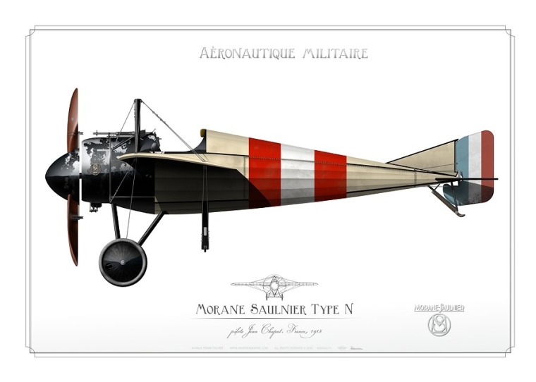Morane-Saulnier Type N pilote Jean Chaput FF-85