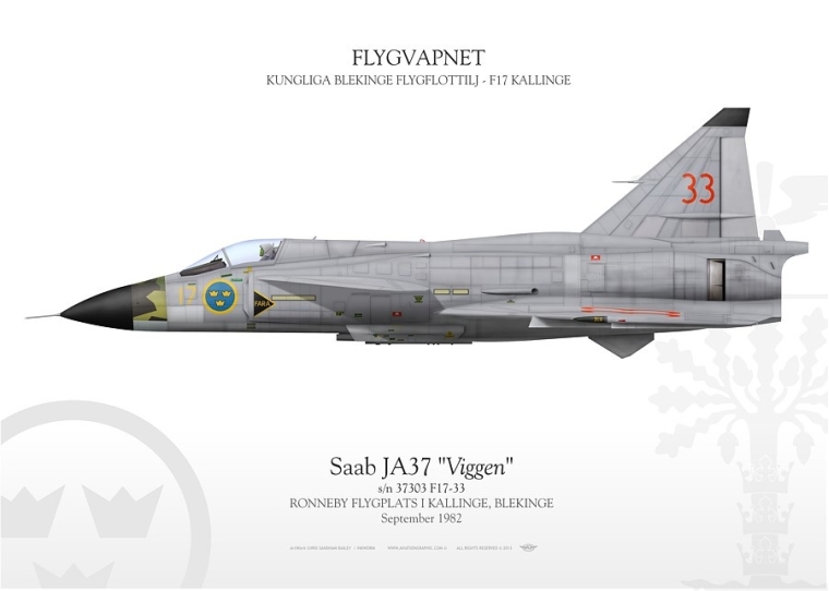 Saab JA37D "Viggen" F17-33 IK-68