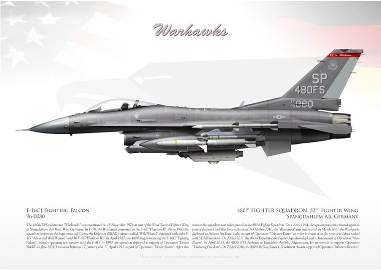F-16CJ 480th FS "Warhawks" LW-171